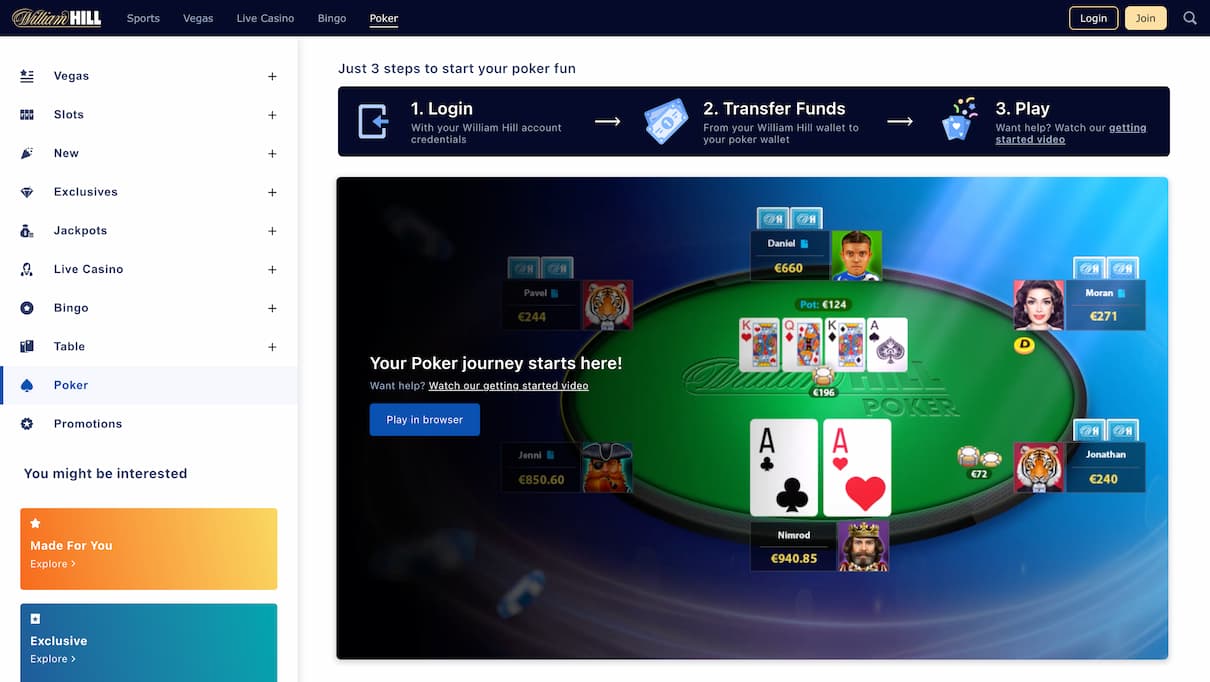 William Hill UK Casino Site